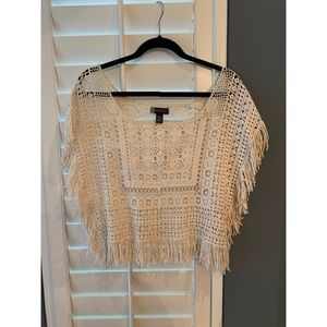 Crochet fringe top